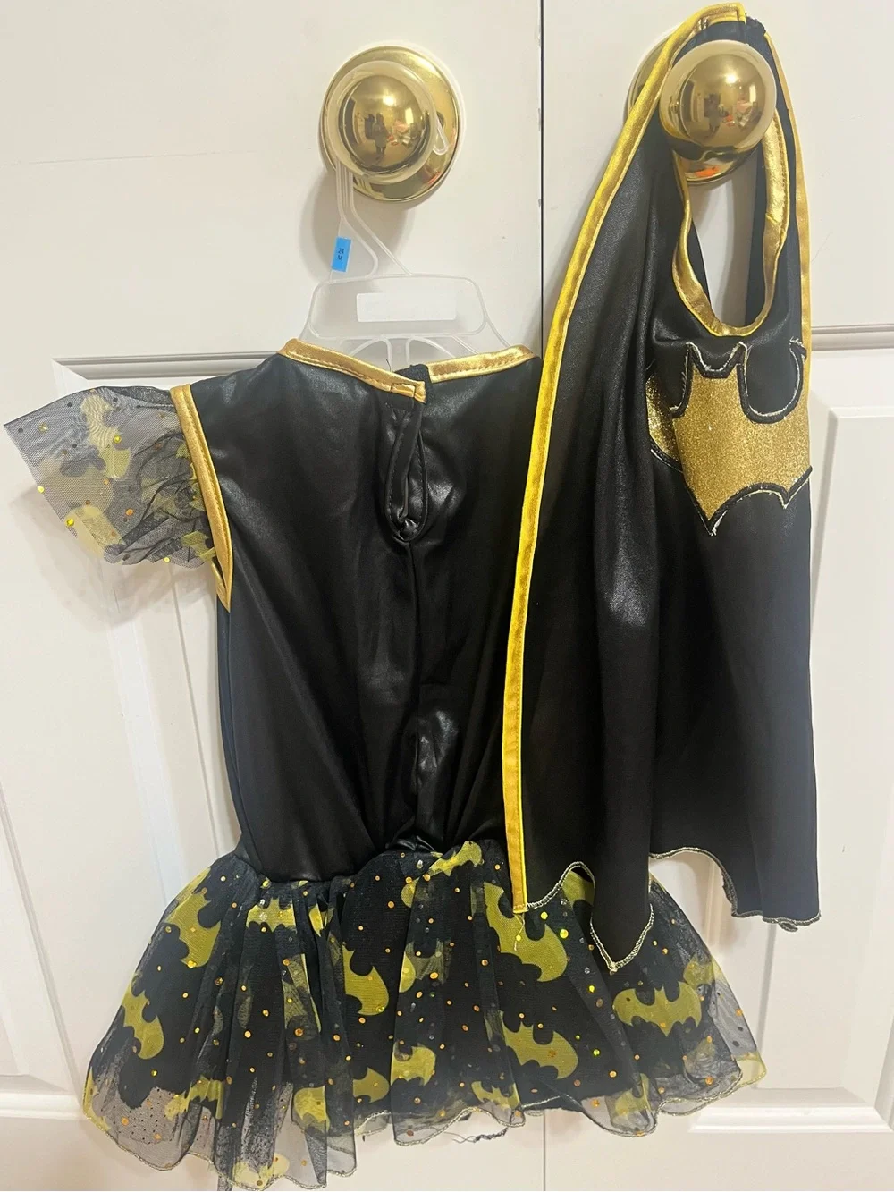 DC Superhero Girls Batgirl Black and Gold Kids Costume Dress- S